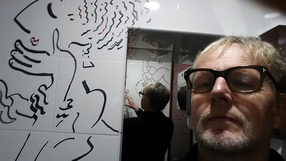 Garbade dibujando el Aseo del Belen