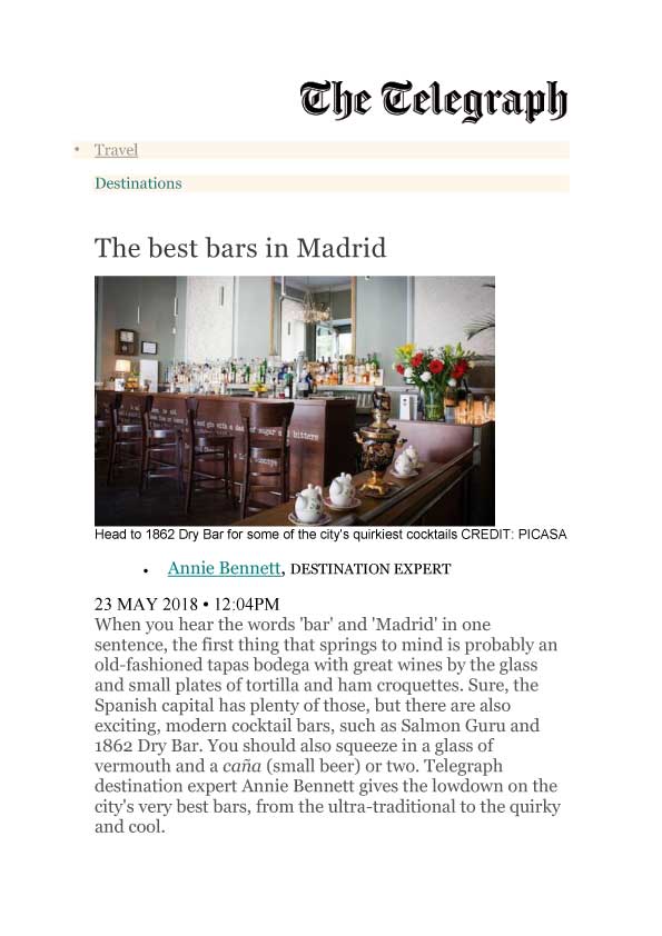 The telegraph, best bars